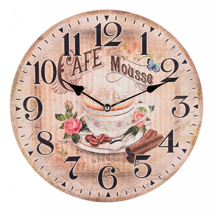 

Настенные часы (34 см) Кофе с корицей 799-150, (34 см) Кофе с корицей 799-150, Бежевый
