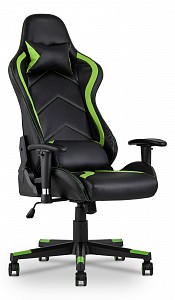 Игровое кресло TopChairs Cayenne, зеленый, черный, экокожа