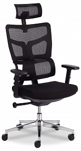 Кресло MESH-11HR, черный, сетка, ткань