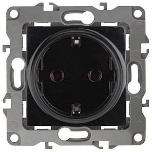 Розетка с заземлением, без рамки Эра 12 12-2001-06 Розетка с заземлением, без рамки Эра 12 12-2001-06