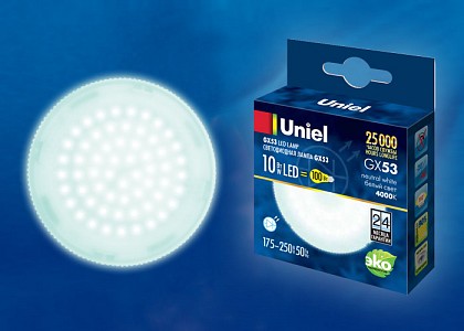 Лампа светодиодная [LED] Uniel GX53 10W 4000K