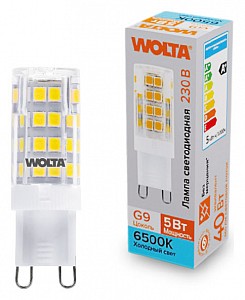 Лампа светодиодная [LED] Wolta G9 5W 6500K