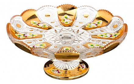 Блюдо декоративное (27х10 см) Lefard Gold Glass 195-131