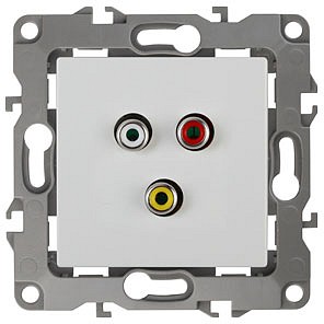Розетка RCA без рамки Эра 12 12-3113-01 Розетка RCA без рамки Эра 12 12-3113-01