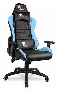 Игровое кресло BX-3827, синий, черный, кожа искусственная