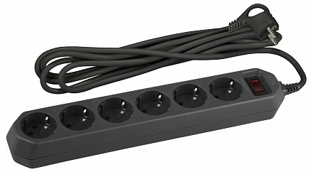 Удлинитель с выключателем  USF-6es-3m-B-BOX