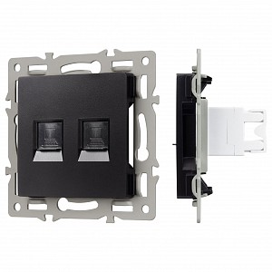 Розетка двойная RJ-12 и Ethernet RJ-45, без рамки SCT 45337