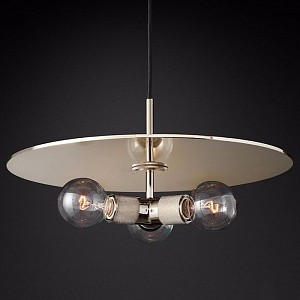 Светильник потолочный Imperiumloft Rh Utilitaire Disk Triple Pendant (Китай)