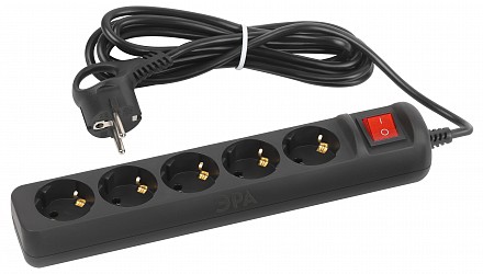 Удлинитель с выключателем  UX-5es-1,5m-B