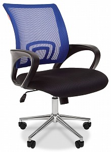 Компьютерное кресло 696, синий, черный, текстиль, ткань-сетка