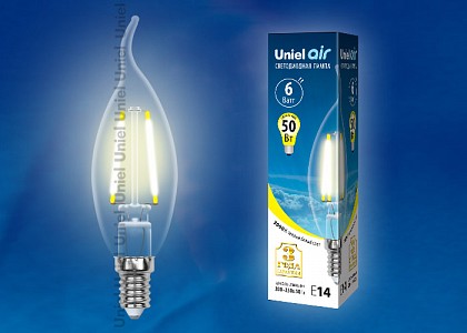 Лампа светодиодная [LED] Uniel E14 6W 3000K
