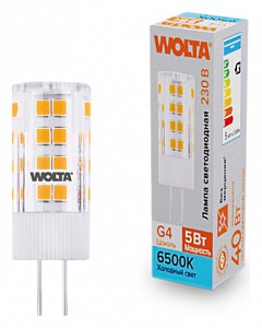 Лампа светодиодная [LED] Wolta G4 5W 6500K