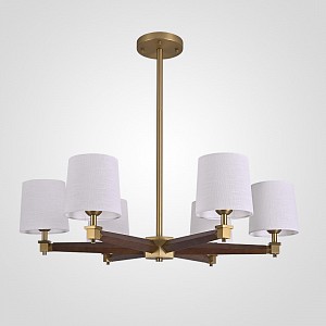 Люстра на штанге Imperiumloft Jorgenson White/Dark wood 203574-26 (Китай)
