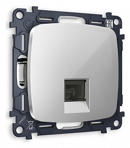 Розетка Ethernet RJ-45 и со шторками, без рамки Quant MO412010