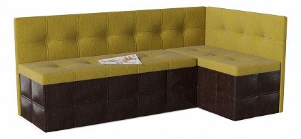 Угловой диван Домино выкатной, рогожка, экокожа