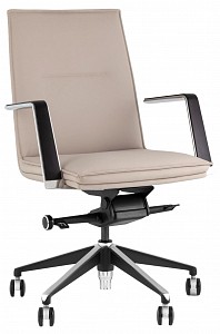 Кресло офисное TopChairs Arrow, светло-серый, экокожа