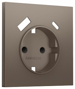 Накладка для розетки с заземлением и со шторками и 2хUSB type A и C SIGMA SP6400