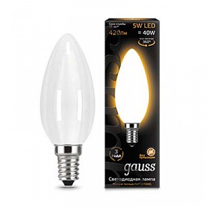 Лампа светодиодная [LED] Gauss E14 5W 2700K