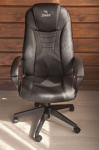 Игровое кресло , черный, кожа искусственная