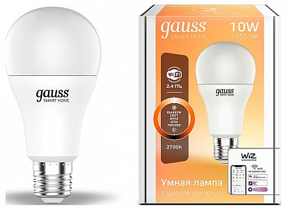 Лампа светодиодная [LED] Gauss E27 10W 2700K