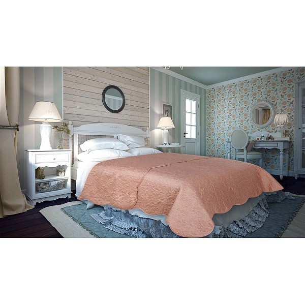 

Покрывало евростандарт Damask, Персиковый, Damask