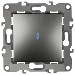 Выключатель одноклавишный с подсветкой без рамки Эра 12 12-1102-12 Выключатель одноклавишный с подсветкой без рамки Эра 12 12-1102-12