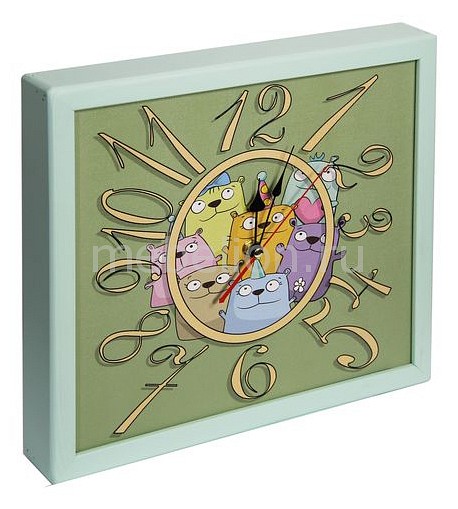 

Настенные часы (34х30 см) 3034-23, Зеленый