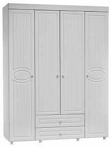 Шкаф 4-х дверный Монако (белый) 