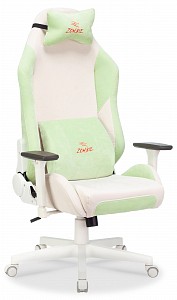 Геймерское кресло EPIC PRO, белый, зеленый, текстиль