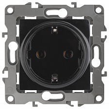Розетка с заземлением и со шторкой, без рамки Эра 12 12-2102-06