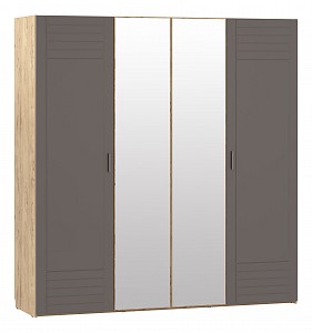 Шкаф 4-х дверный Livorno зеркальный, софт графит 