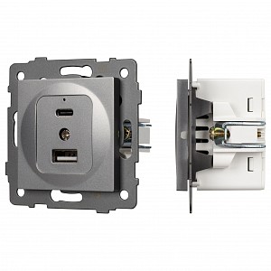 Механизм розетки 2хUSB type A и C SCT 49840
