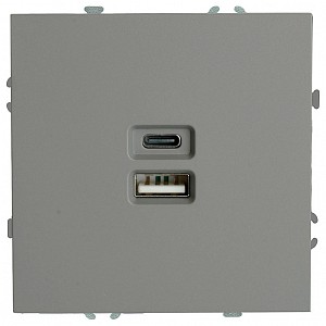Розетка 2хUSB type A и C без рамки Эмили 49957