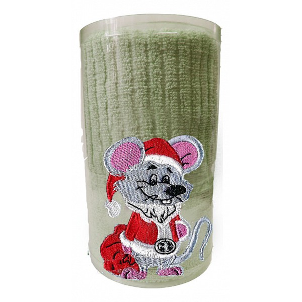 

Полотенце для лица (50x90 см) Santa Mouse, Зеленый, (50x90 см) Santa Mouse