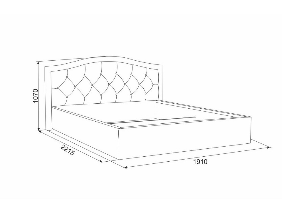 Кровать двуспальная без бортов