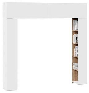 Шкаф 4-х дверный Порто (белый софт) 