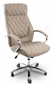 Кресло офисное Monte, серый, кожа искусственная