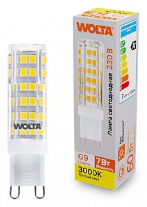 Лампа светодиодная [LED] Wolta G9 7W 3000K