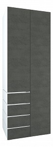 Шкаф 2-х дверный Мебелеф-24 камень серый 