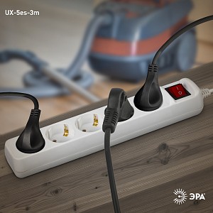 Удлинитель с выключателем  UX-5es-3m