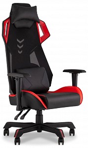 Игровое кресло TopChairs Рэтчэт, красный, черный, сетка, экокожа