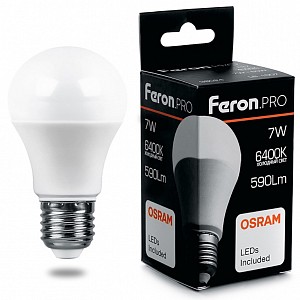 Лампа светодиодная [LED] Feron E27 7W 6400K