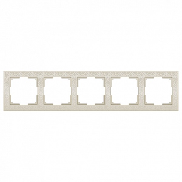 

Рамка на 5 постов Flock WL05-Frame-05-ivory, Flock WL05-Frame-05-ivory