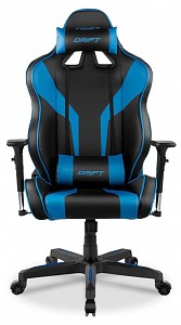 Игровое кресло Drift DR111, синий, черный, экокожа