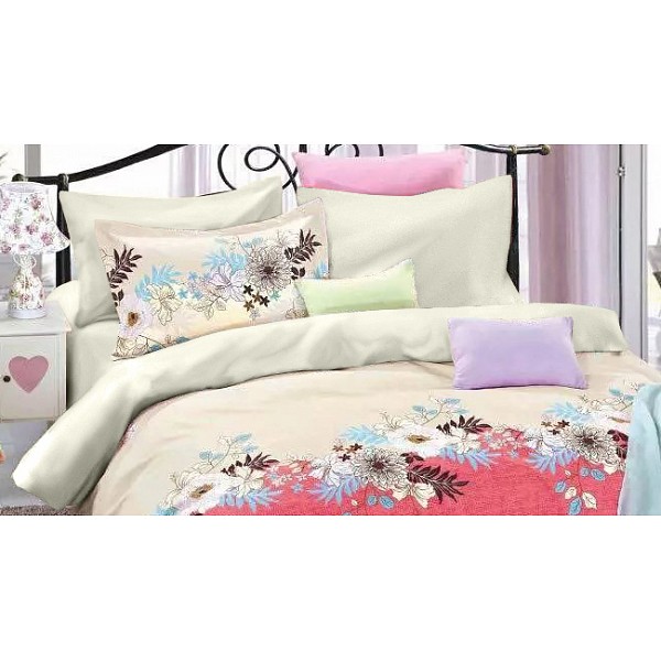 

Комплект евростандарт Romantique Hilaire, Белый;розовый, Romantique Hilaire