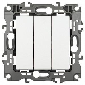 Выключатель трехклавишный без рамки Эра 12 12-1107-01М Выключатель трехклавишный без рамки Эра 12 12-1107-01М