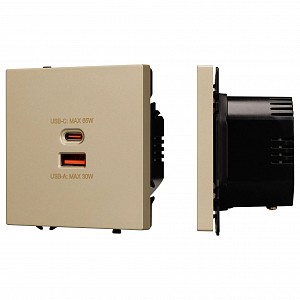 Розетка 2хUSB type A и C без рамки SCT 054318 Розетка 2хUSB type A и C без рамки SCT 054318