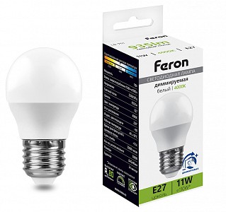 Лампа светодиодная [LED] Feron E27 11W 4000K