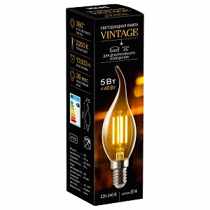 Лампа светодиодная [LED] Volpe E14 5W 2200K