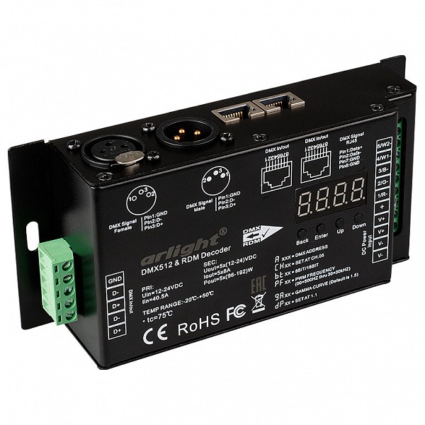 

Декодер DMX SR-2108A-M5-3 (12-36V, 480-1440W, 5CH), SR-2108A-M5-3 (12-36V, 480-1440W, 5CH)